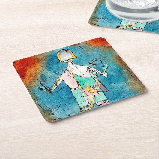 Musiklehrer (Player), Klee Rechteckiger Pappuntersetzer (angewinkelt)