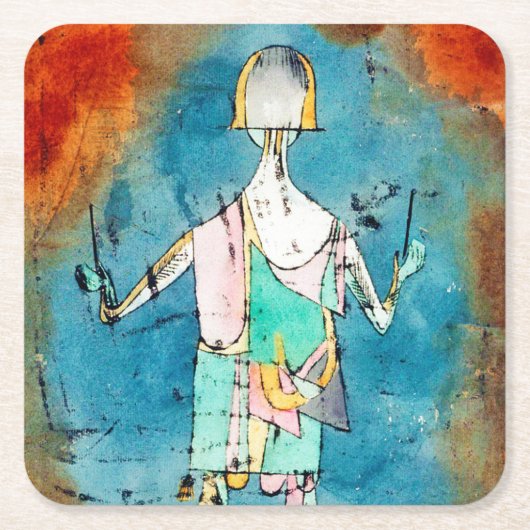 Musiklehrer (Player), Klee Rechteckiger Pappuntersetzer (Vorderseite)