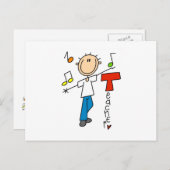 Musiklehrer Postkarte (Vorne/Hinten)