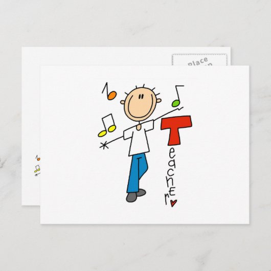 Musiklehrer Postkarte (Vorne/Hinten)