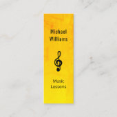 Musiklehrer QR-Code Simple Gold Treble Clef Mini Visitenkarte (Vorderseite)