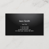 Musiklehrer Realistisches schwarzes Klavier Visitenkarte (Rückseite)