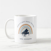 Musiklehrer Regenbogen Klavier  Kaffeetasse (Links)