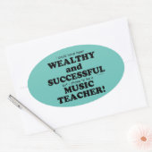 Musiklehrer Reich und erfolgreich Oval Sticker (Umschlag)