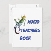MUSIKLEHRER ROCK POSTKARTE (Vorne/Hinten)