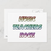 MUSIKLEHRER ROCK POSTKARTE (Vorne/Hinten)