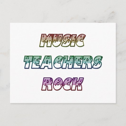 MUSIKLEHRER ROCK POSTKARTE (Vorderseite)