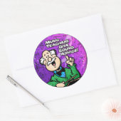 Musiklehrer Runder Aufkleber (Umschlag)