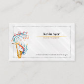 Musiklehrer | Saxophon Visitenkarte (Vorderseite)