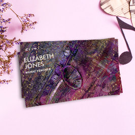 Musiklehrer Saxophone Kunst-Collage - gemischte Me Visitenkarte