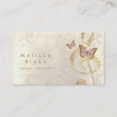 Musiklehrer Schmetterlinge Design Visitenkarte (Vorderseite)