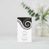 Musiklehrer | Schwarz-weißes Klavier drehen Visitenkarte (Stehend Vorderseite)