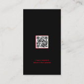 Musiklehrer | Schwarz-weißes Klavier Visitenkarte (Rückseite)