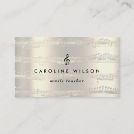 Musiklehrer schwarzer Dreifach-Klammer auf Imitate Visitenkarte