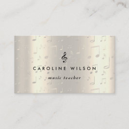 Musiklehrer schwarzer Dreifach-Klammer auf Imitate Visitenkarte