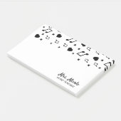 Musiklehrer-Script-Name Musical-Post-it-Notizen Post-it Klebezettel (angewinkelt)