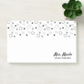 Musiklehrer-Script-Name Musikernotizen Post-it Klebezettel (Büro)