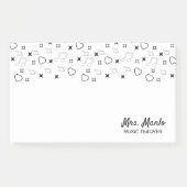 Musiklehrer-Script-Name Musikernotizen Post-it Klebezettel (Vorderseite)