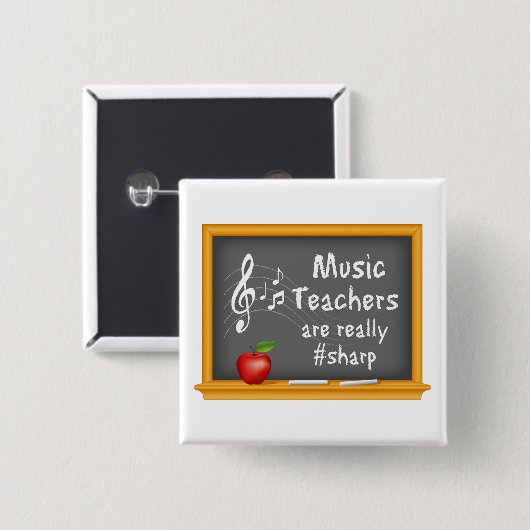 Musiklehrer sind wirklich # Sharp Button (Vorne & Hinten)