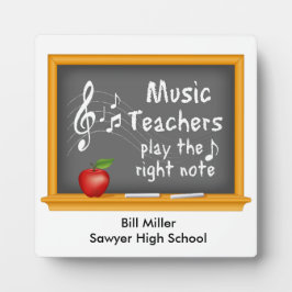 Musiklehrer spielen die richtige Note Fotoplatte