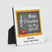 Musiklehrer spielen die richtige Note Fotoplatte (Vorderseite)