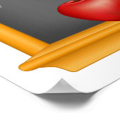 Musiklehrer spielen die richtige Note Poster (Ecke)