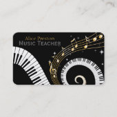 Musiklehrer | Spiralpiano Visitenkarte (Vorderseite)