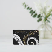 Musiklehrer | Spiralpiano Visitenkarte (Stehend Vorderseite)