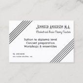 Musiklehrer Stilvoll Moderne elegante Visitenkarte (Vorderseite)