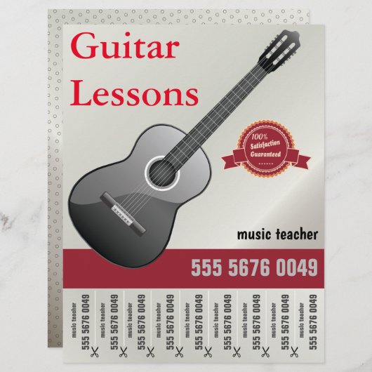 Musiklehrer Tutor-Flyer (Vorne/Hinten)