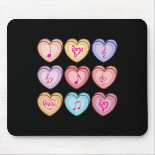 Musiklehrer Valentinstag Candy Heart Musik Mousepad