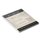 Musiklehrer | Vintager Stil Notizblock (angewinkelt)