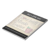 Musiklehrer | Vintager Stil Notizblock (Rotiert)