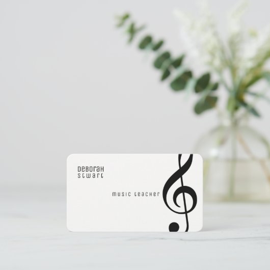 Musiklehrer Visitenkarte (Stehend Vorderseite)