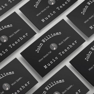 Musiklehrer Visitenkarte