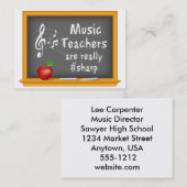 Musiklehrer Visitenkarte (Vorne/Hinten)