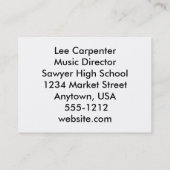 Musiklehrer Visitenkarte (Rückseite)