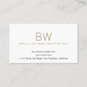 Musiklehrer weiße Visitenkarte mit music_note (Rückseite)