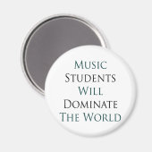 Musiklehrer werden die Welt dominieren Magnet (Vorderseite/Rückseite)