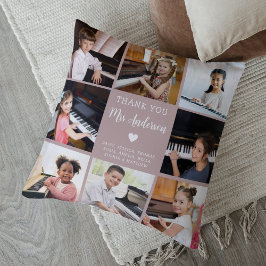 Musiklehrer Wertschätzung Foto Collage Rosa Kissen