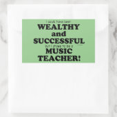 Musiklehrer Wohlhabend und erfolgreich Rechtecki Rechteckiger Aufkleber (Tasche)