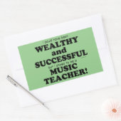 Musiklehrer Wohlhabend und erfolgreich Rechtecki Rechteckiger Aufkleber (Umschlag)