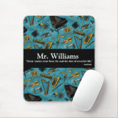 Musiklehrer, zurück zur Schule, Instrumente Mousepad (Mit Mouse)