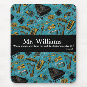 Musiklehrer, zurück zur Schule, Instrumente Mousepad