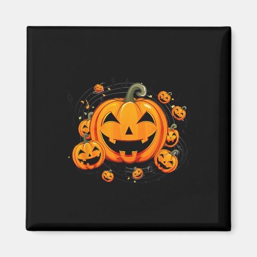 Musiklehrerin Halloween Fall Pumpkin Magnet (Vorne)