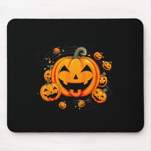 Musiklehrerin Halloween Fall Pumpkin Mousepad (Vorne)