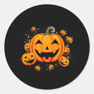 Musiklehrerin Halloween Fall Pumpkin Runder Aufkleber