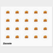Musiklehrerin Halloween Fall Pumpkin Runder Aufkleber (Blatt)