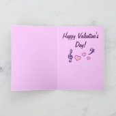 Musiklehrerin Valentine Feiertagskarte (Innenseite)