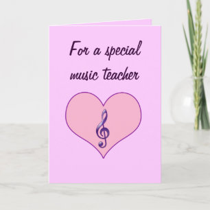 Musiklehrerin Valentine Feiertagskarte